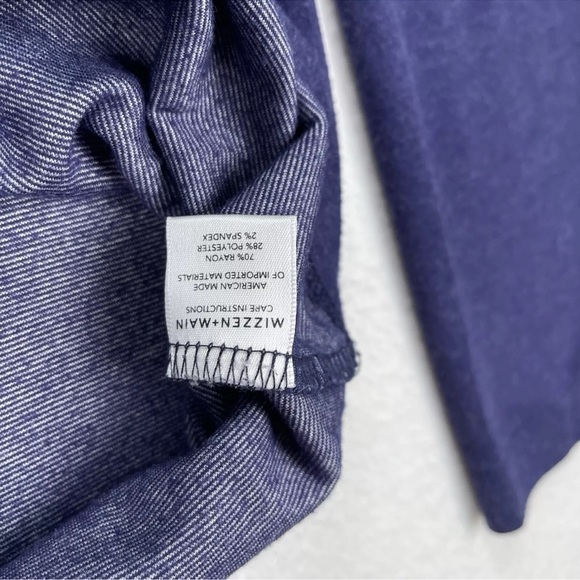 Mizzen+Main Fairway Pullover Men L Dark Blue 1/4 Zip Stretch Performance Golf - Picture 11 of 11